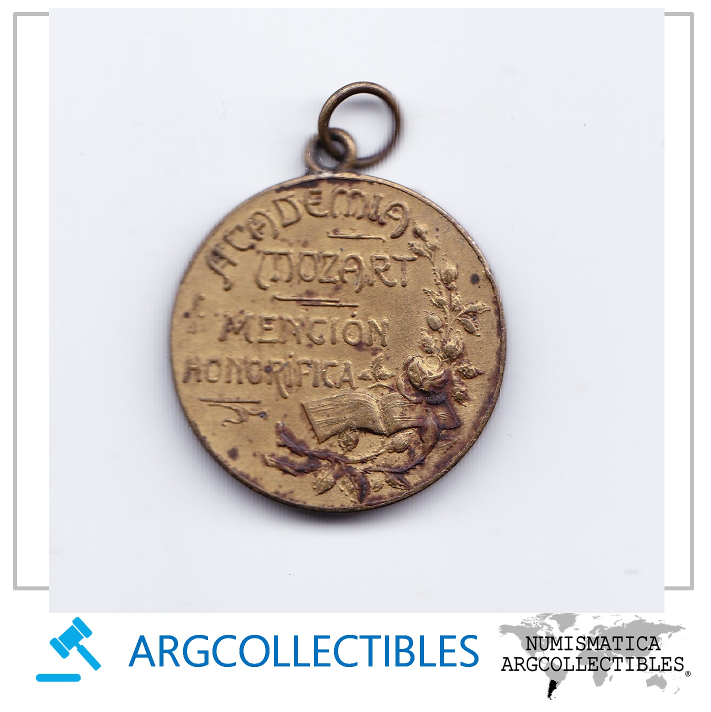 Argentina Antigua Medalla De Mencion Honorifica Academia