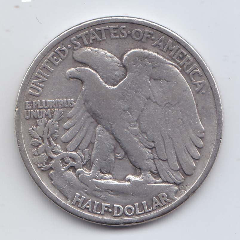 Estados Unidos USA Moneda 1 2 Dolar 1943 Plata 900 Liberty KM 142 VF