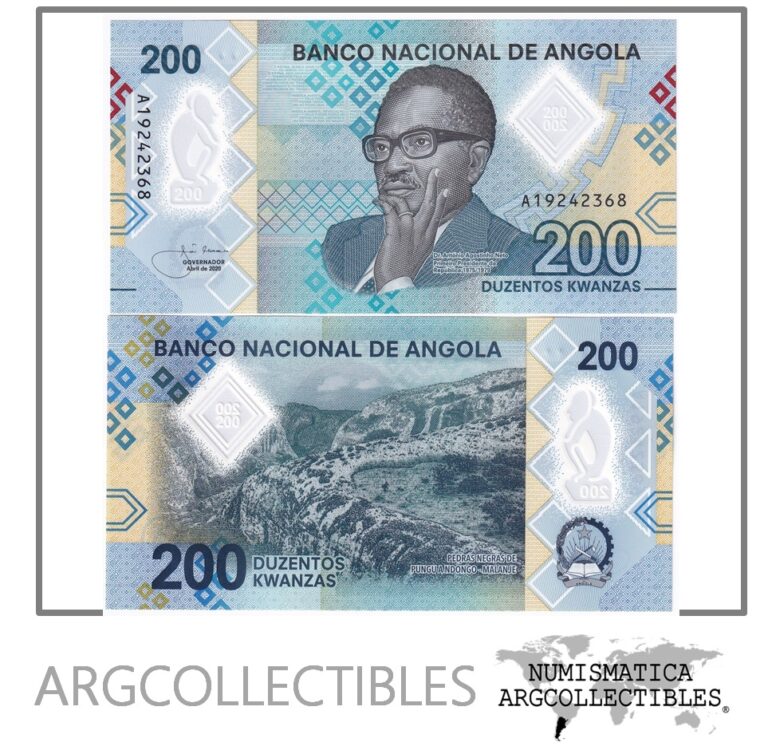 Angola Billete 200 Kwanzas Polimero 2020 P New Unc Argcollectibles