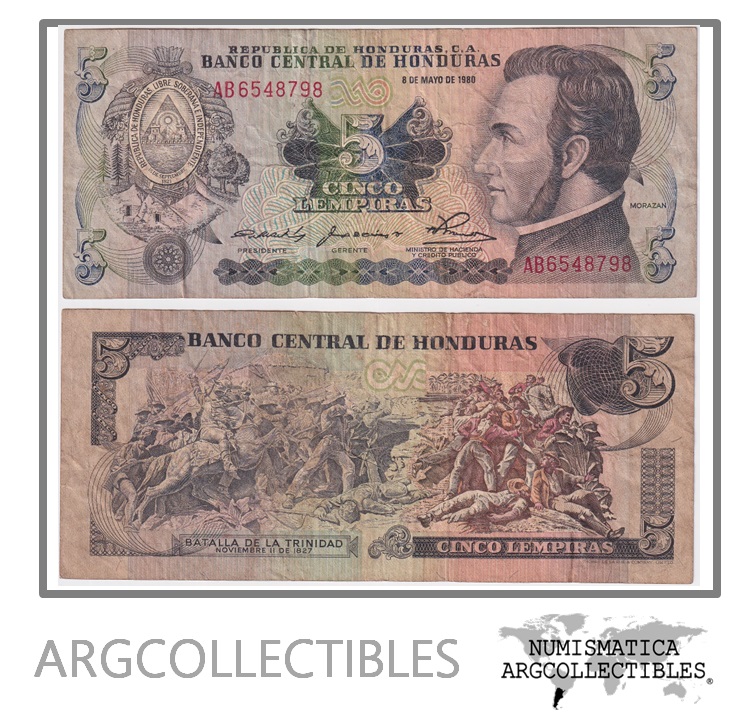 Honduras Billete Lempiras P A Vf Argcollectibles