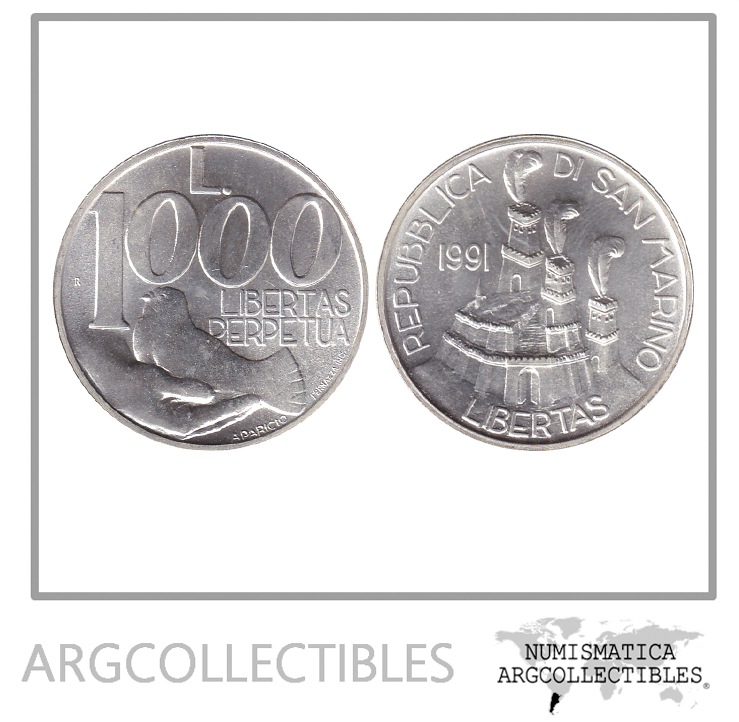 San Marino Moneda Liras Plata Km Unc Argcollectibles