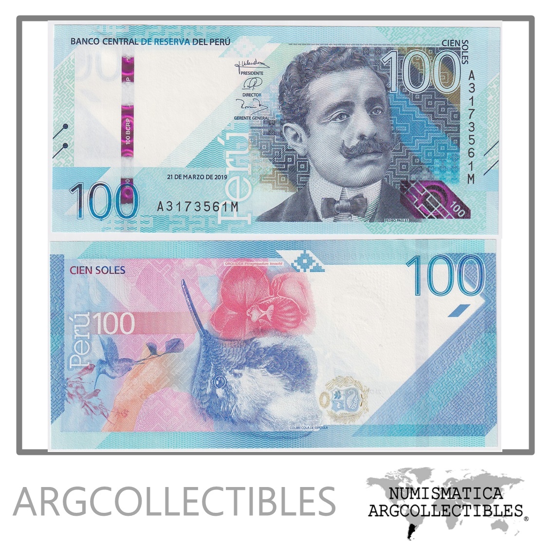 Peru Billete 100 Soles 2019 P 199 UNC Argcollectibles